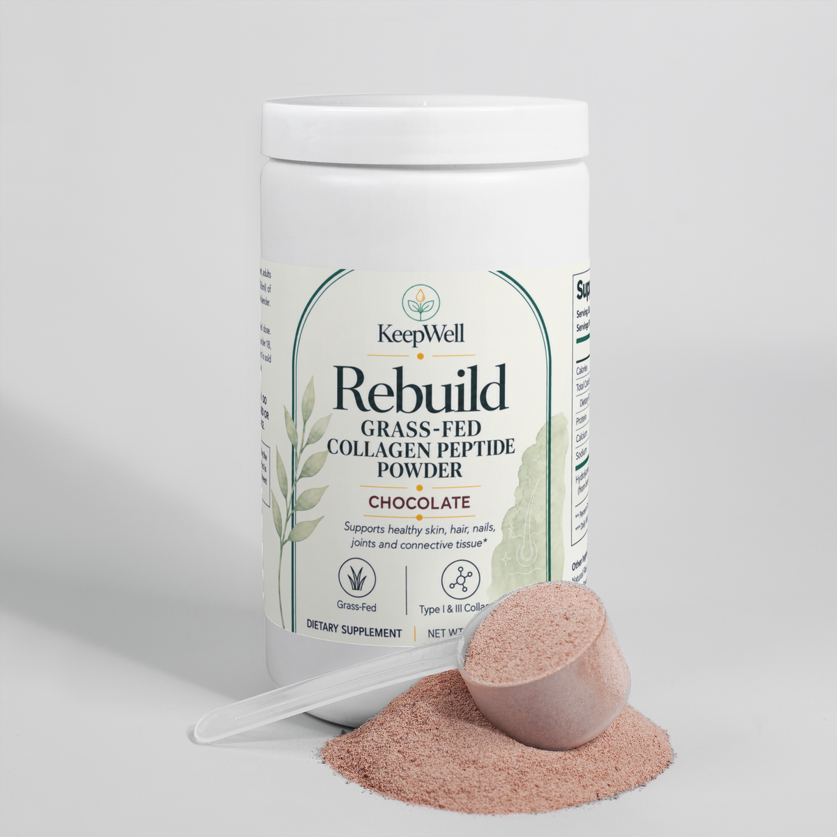 Rebuild — Grass-Fed Collagen Peptides for GLP-1 Users (Chocolate)